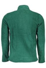 GianMarco Venturi  Perfektná Pánska Mikina na zips Zelená Farba: Zelená, Veľkosť: 2XL
