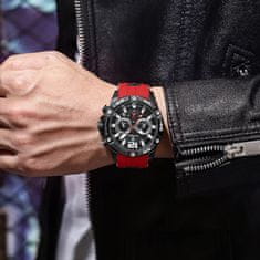Smart Plus Pánske hodinky POEDAGAR 912 Fashion Chronograph: Elegantné pánske hodinky Watchar: vodotesné, svietiace dátum, silikónový remienok, Quartz