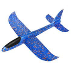 KIK Penové hádzací lietadlo s dlhým doletom 34x33cm - modrej, KX7839