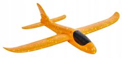 KIK Penové hádzací lietadlo s dlhým doletom 34x33cm - oranžové