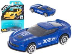 KIK KX5586_3 Kovové závodné auto modré 7,5 cm
