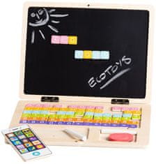 EcoToys Drevený notebook s magnetickým monitorom, 30 x 22 x 22 cm, G068