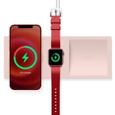 Elago Silikónový organizér 3 v 1 pre Iphone 12 a Apple Watch, ružový