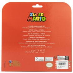 Stor Detský plastový riad Super Mario (tanier, miska, pohár, príbor), 75250