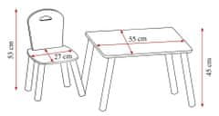 Kesper detský stôl so stoličkami Scandi biely set