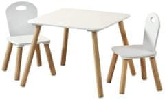 Kesper detský stôl so stoličkami Scandi biely set