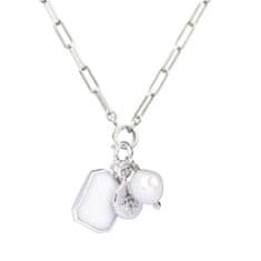 Decadorn Pôvabný náhrdelník s pravou perlou Chunky