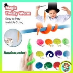 JOJOY® Zábavné čarovné krútiace sa červíky pre celú rodinu (4 ks, zelený, žltý, červený a modrý) | SWORMS