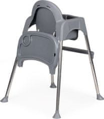 EcoToys Detská jedálenská stolička 2v1 šedá