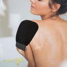 Netscroll 2x peelingová rukavica na odstránenie odumretých kožných buniek, rukavice na peeling, ktoré pripravia pokožku na depiláciu alebo aplikáciu samoopaľovacieho krému, zlepšujú absorpciu krému, ScrubGlove