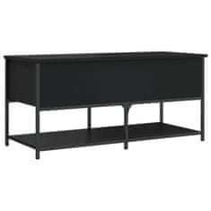 Vidaxl Úložná lavička čierna 100x42,5x47 cm kompozitné drevo