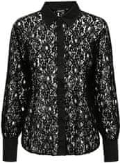 Pieces Dámska košeľa PCMIRA Regular Fit 17147581 Black (Veľkosť L)