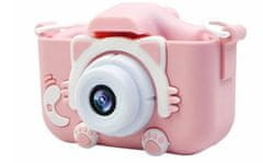 R2Invest Digitálny fotoaparát pre deti X5 CAT mačka ružový