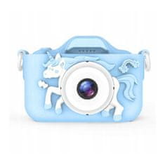 R2Invest Digitálny fotoaparát pre deti X5 UNICORN jednorožec modrý