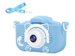 R2Invest Digitálny fotoaparát pre deti X5 CAT mačka modrý