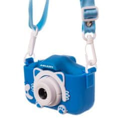 Kruzzel Detský fotoaparát AC22295 modrý 32GB karta