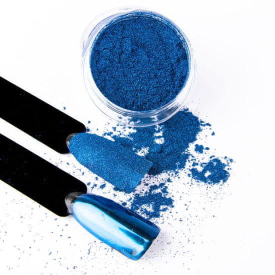 Allepaznokcie Pigmentový prášok Glass effekt Blue 8