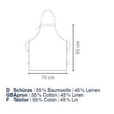 Kela Zástěra KL-12802 Puro 55%bavlna/45%len šedá 85,0x70,0cm