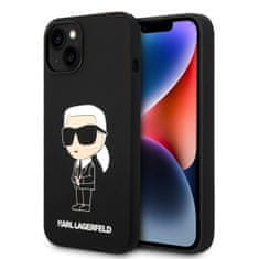 Karl Lagerfeld Zadný kryt Liquid Silicone Ikonik NFT pre iPhone 15 Black