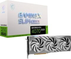 MSI GeForce RTX 4070 SUPER 12G GAMING X SLIM WHITE, 12GB GDDR6X