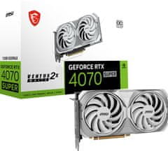 MSI GeForce RTX 4070 SUPER 12G VENTUS 2X WHITE OC, 12GB GDDR6X
