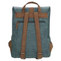 Beagles Modrý elegantný kožený batoh „Twister“