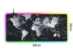 Verkgroup Podložka pod myš RGB Mapa sveta 80x30 cm