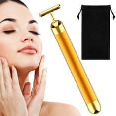 Sobex Vibračný masážny prístroj na tvár Gold Bar