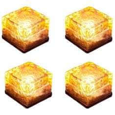 Netscroll Solárne záhradné osvetlenie v tvare kocky (2 ks), IceCubeLights