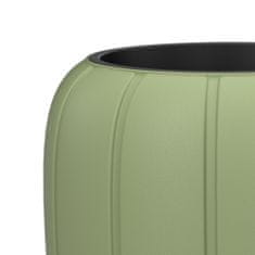 botle Kvetináč Kvetináč s vložkou Farba zelená Okrúhly 40 cm H 75 cm Drážkovaný povrch Matný plast Moderný Glamour