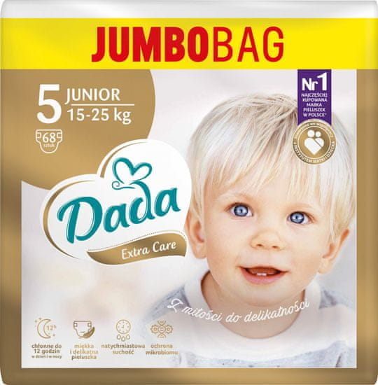 Dada JUMBO BAG Extra Care 5, Junior 15-25 kg 68 ks