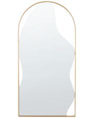 Beliani Kovové nástenné zrkadlo 41 x 81 cm zlaté COLOMBIER