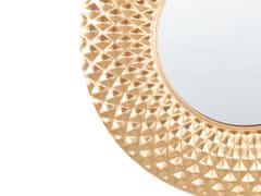 Beliani Okrúhle kovové nástenné zrkadlo 60 cm zlaté COMBE
