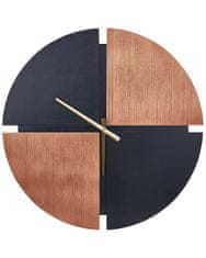 Beliani Nástenné hodiny 60 cm svetlé drevo/čierna ARAMON