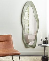 Beliani Nástenné zamatové zrkadlo 57 x 160 cm zelené REIGNY