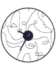 Beliani Železné nástenné hodiny 50 cm čierne MENTON