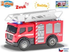 Mikro Trading 2-Play Traffic Auto hasiči CZ design 14 cm voľný chod so svetlom a zvukom