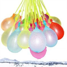 Netscroll 222 vodných balónov (2 balíčky), balóny na slamkách pre rýchlejšie plnenie, rôznych farieb, skvelá vodná zábava počas horúcich letných dní, WaterBalloons