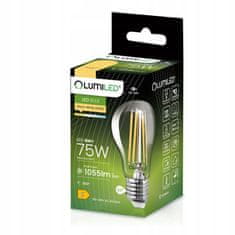 LUMILED 6x LED žiarovka E27 A60 8W = 75W 1055lm 3000K Teplá biela 360° Filament