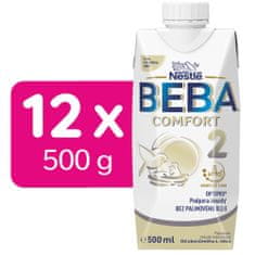 BEBA COMFORT 2, 5 HMO, tekuté pokračovacie mlieko, 12 x 500 ml