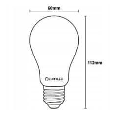 LUMILED 6x LED žiarovka E27 A60 11W = 100W 1521lm 3000K Teplá biela 360° Mliečna bublina
