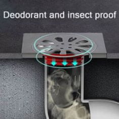 Netscroll Revolučný odstraňovač zápachov, protizápachový uzáver, ktorý zabraňuje nepríjemným zápachom, zachytáva nečistoty, vlasy a hmyz, kdekoľvek v dome, vyrobený zo silikónu, jednoduchá montáž, NoSmell