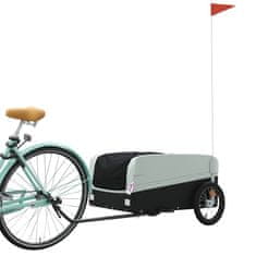 Vidaxl Vozík za bicykel, čierno sivý 45 kg, železo