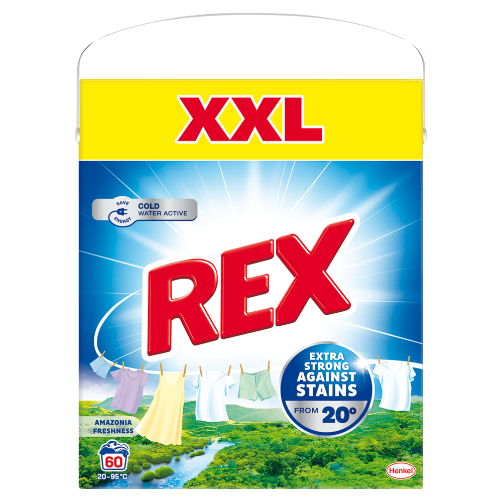 Rex prací prášek Amazonia Freshness BOX 60 praní, 3,3 kg