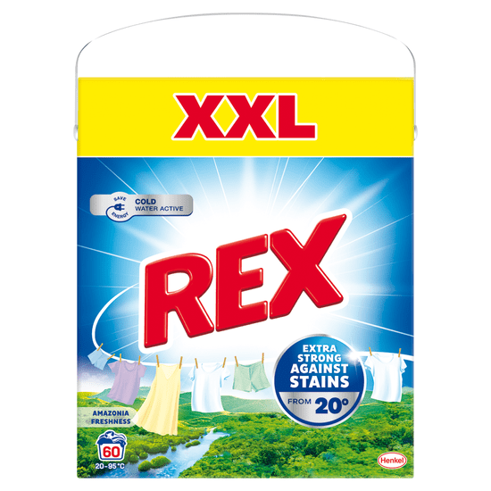 Rex prací prášok Amazonia Freshness BOX 60 praní, 3,3 kg