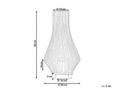 Beliani Drevený lampáš 58 cm svetlé drevo LEYTE