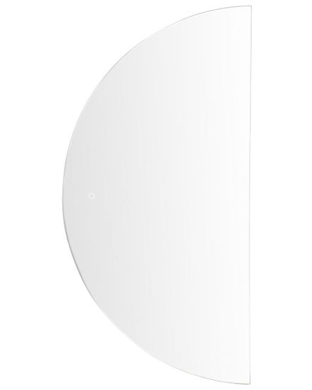 Beliani Polkruhové LED nástenné zrkadlo 60 x 120 cm strieborné LOUE