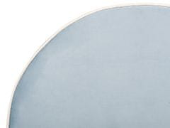 Beliani Zamatová posteľ 90 x 200 cm modrá NOZAY