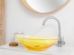 Beliani Umývadlo 54 x 36 cm žlté MOENGO