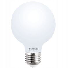 LUMILED 3x LED žiarovka E27 G95 8W = 75W 3000K Teplá biela 360° Filament mliečna bublina